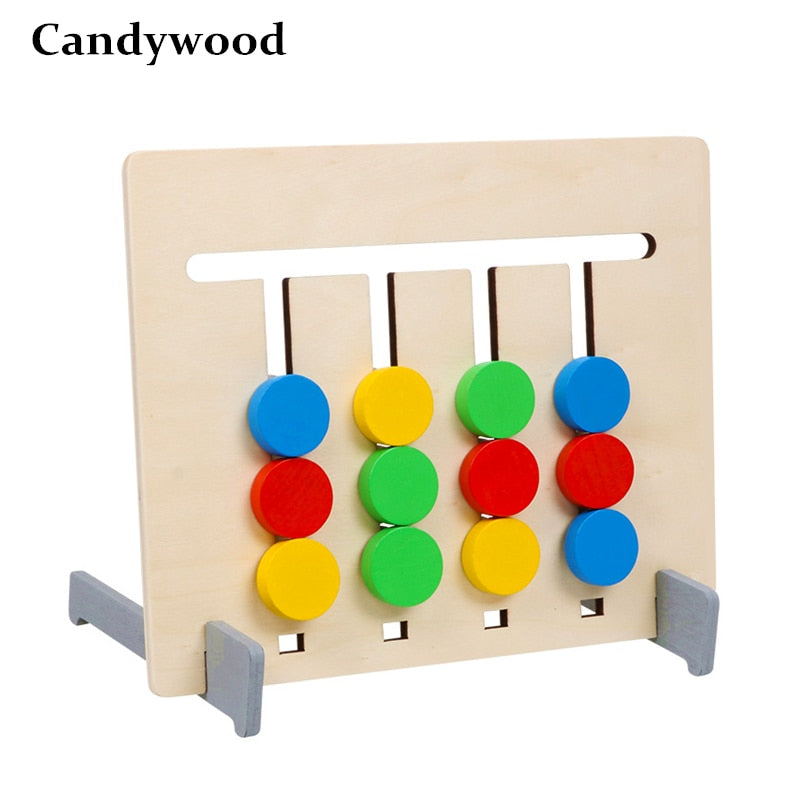 Wooden Color Matching Game for Hands-On Logic Practice