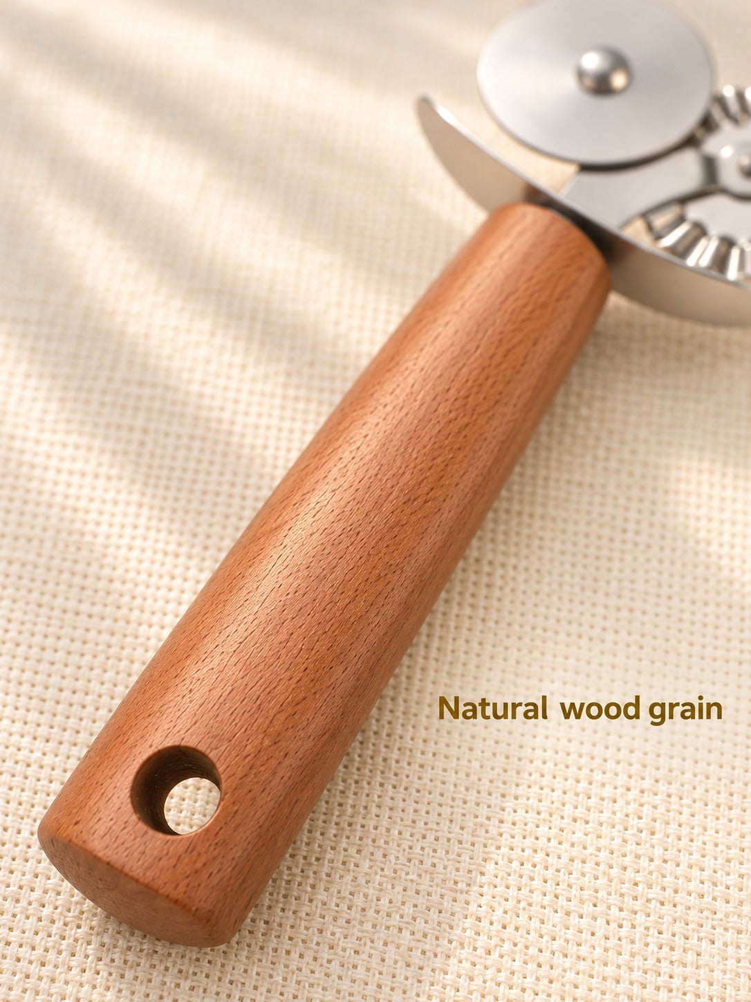 Double Wheel Pizza Cutter and Pastry Crimper Knife