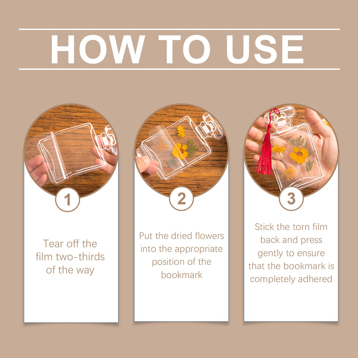 20-Piece Dried Flower Bookmark Kit for DIY Crafts at Home