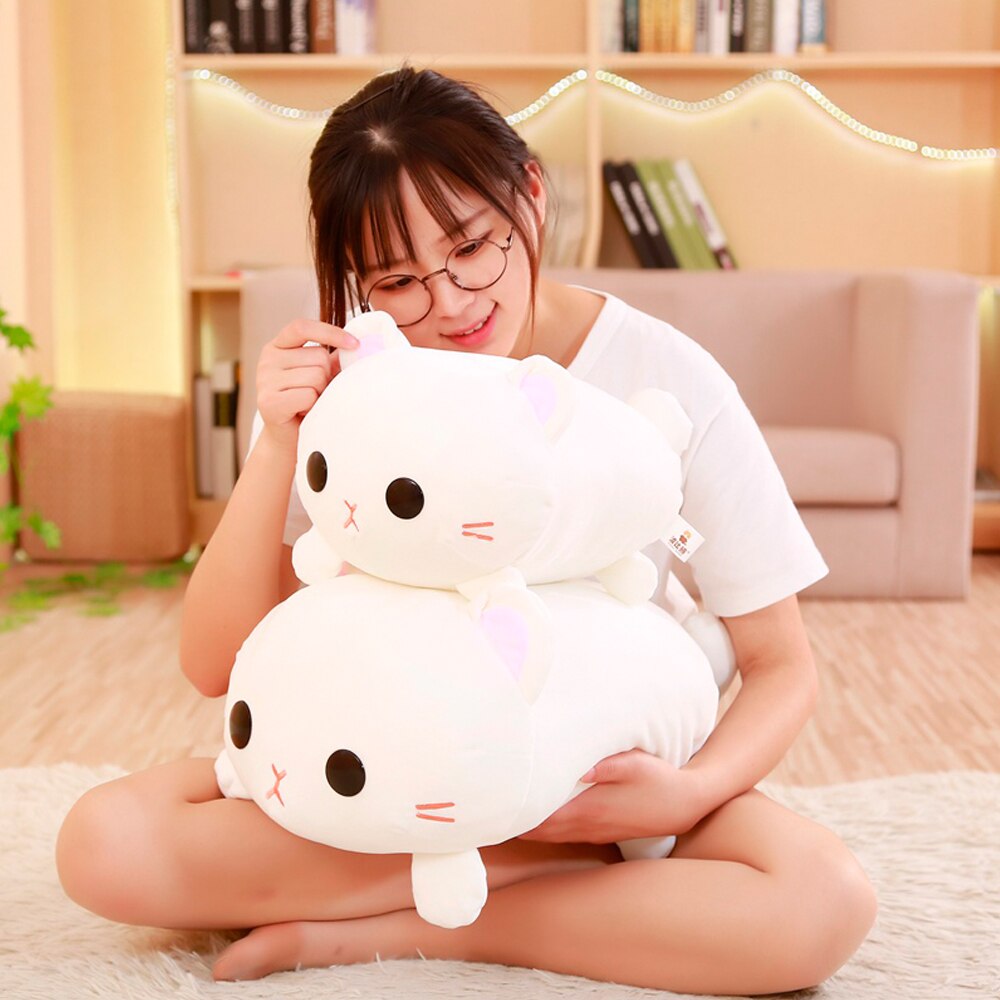 Kitten Hand Pillow Plush Toy for Cozy Reading Comfort