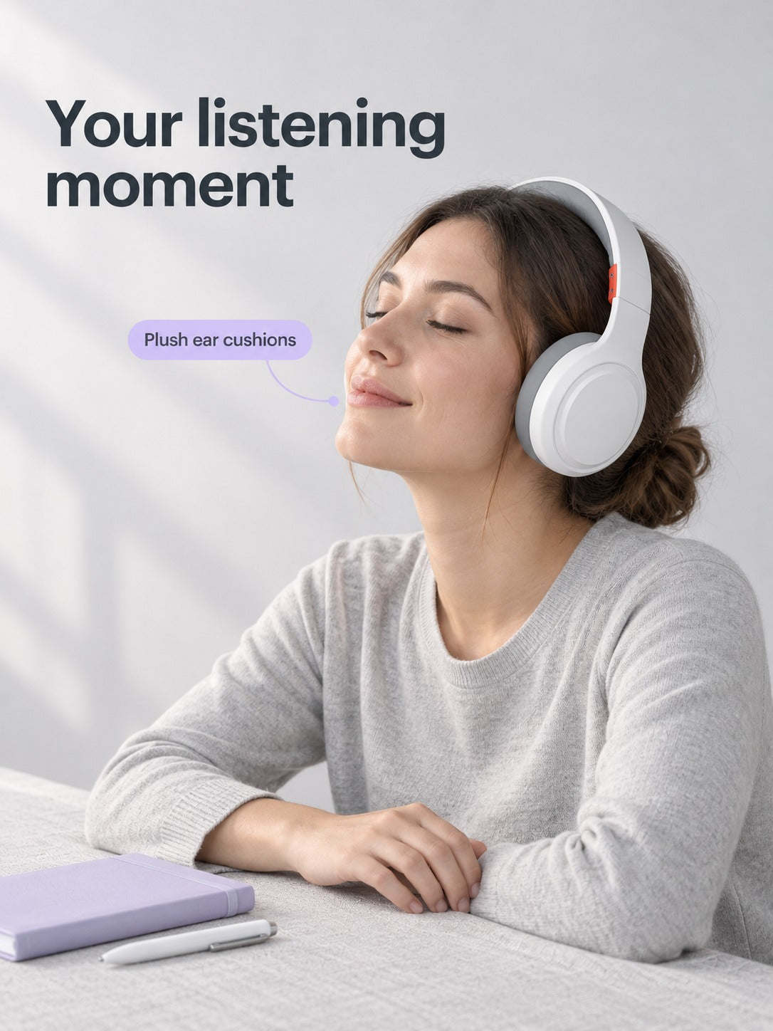 Wireless Over-Ear Headphones with Plush Ear Cushions