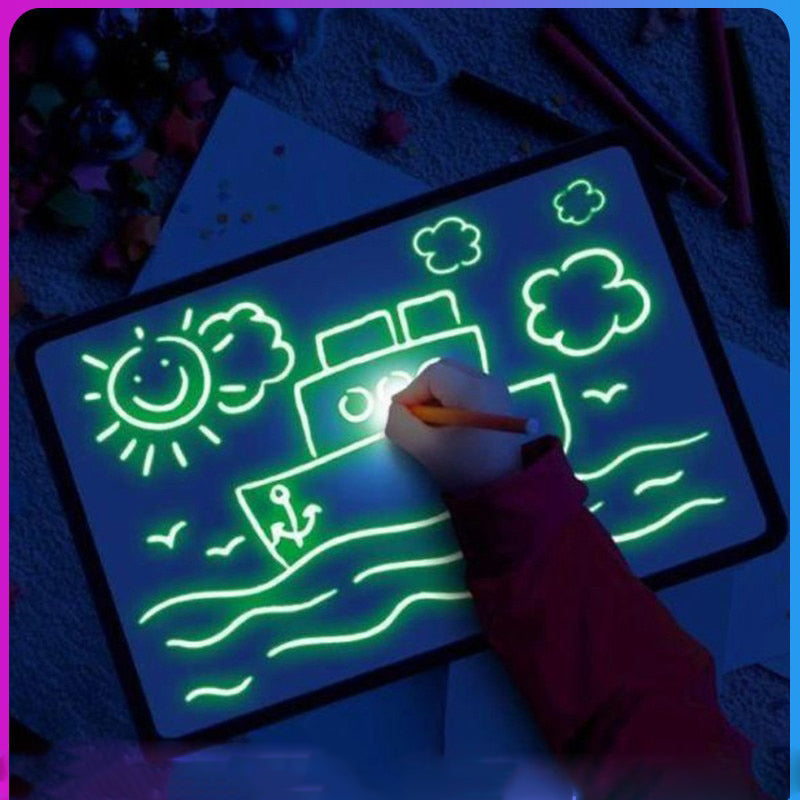 Glow Drawing Board for Kids That Draws in the Dark