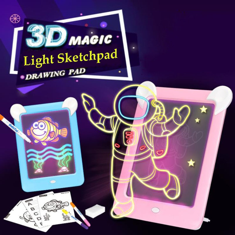LED Drawing Pad for Reusable Screen-Free Creative Fun