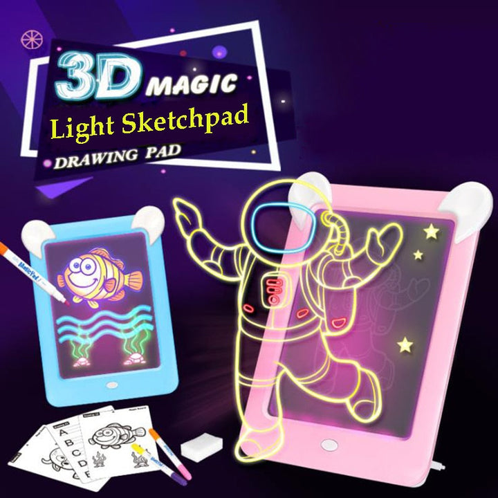 LED Drawing Pad for Reusable Screen-Free Creative Fun