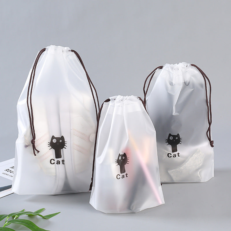 Clear Drawstring Packing Pouches for Travel Organizing