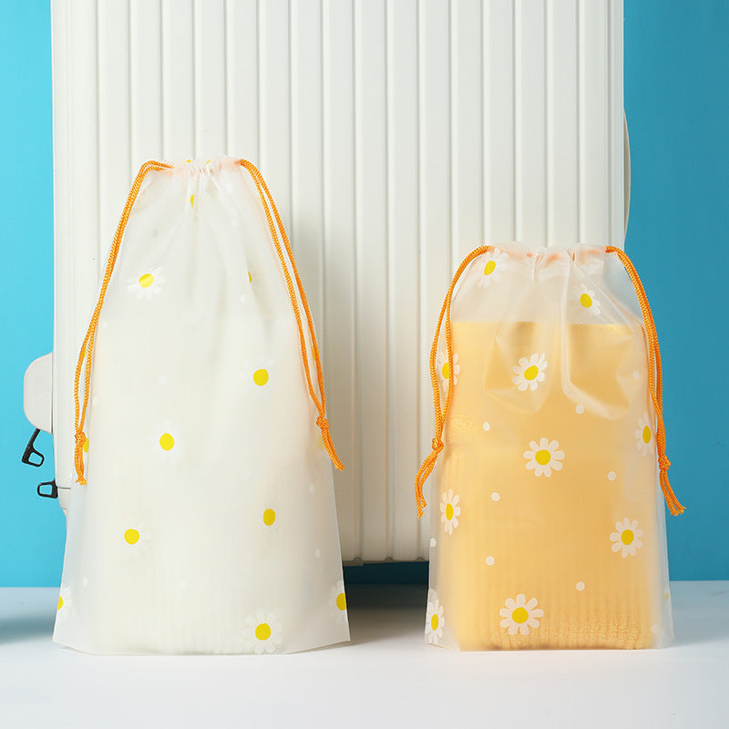 Clear Drawstring Packing Pouches for Travel Organizing