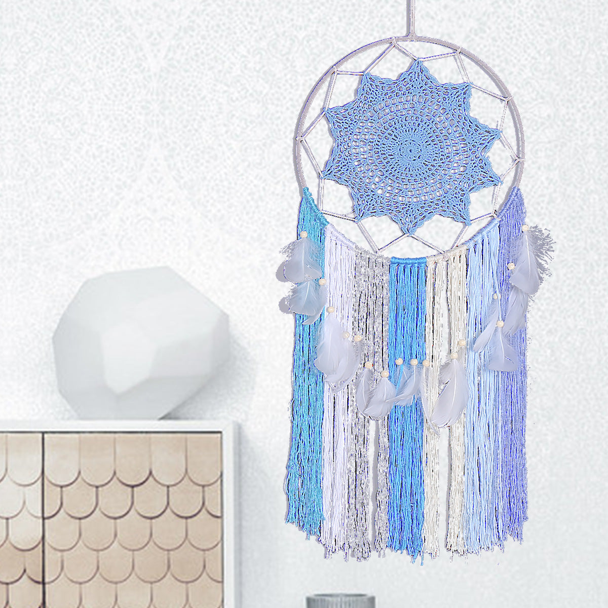 Dream Catcher Ornament for Calm Bohemian Bedroom Decor