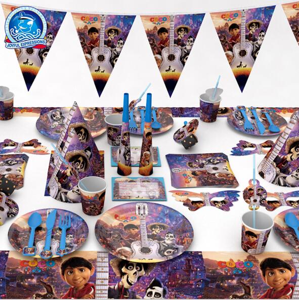 Coco Party Decorations & Tableware Set for Birthdays