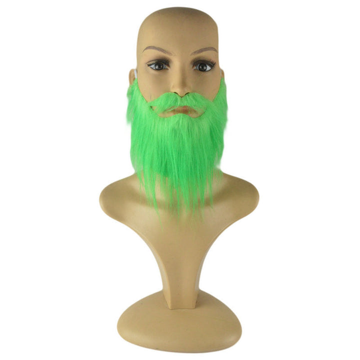 Green Fake Beard and Mustache for St. Patrick’s Day