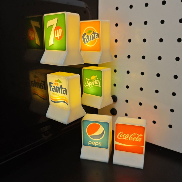 3D Beverage Fridge Magnet With Soft Glow Kitchen Decor