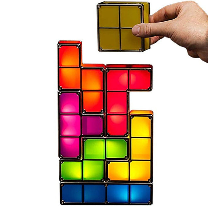 Tetris Night Light LED Stackable Blocks Desk Lamp Gift