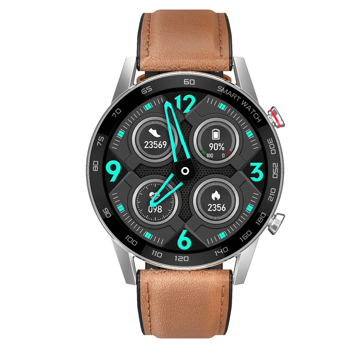 Fitness Smartwatch with Heart Rate and Interchangeable Straps