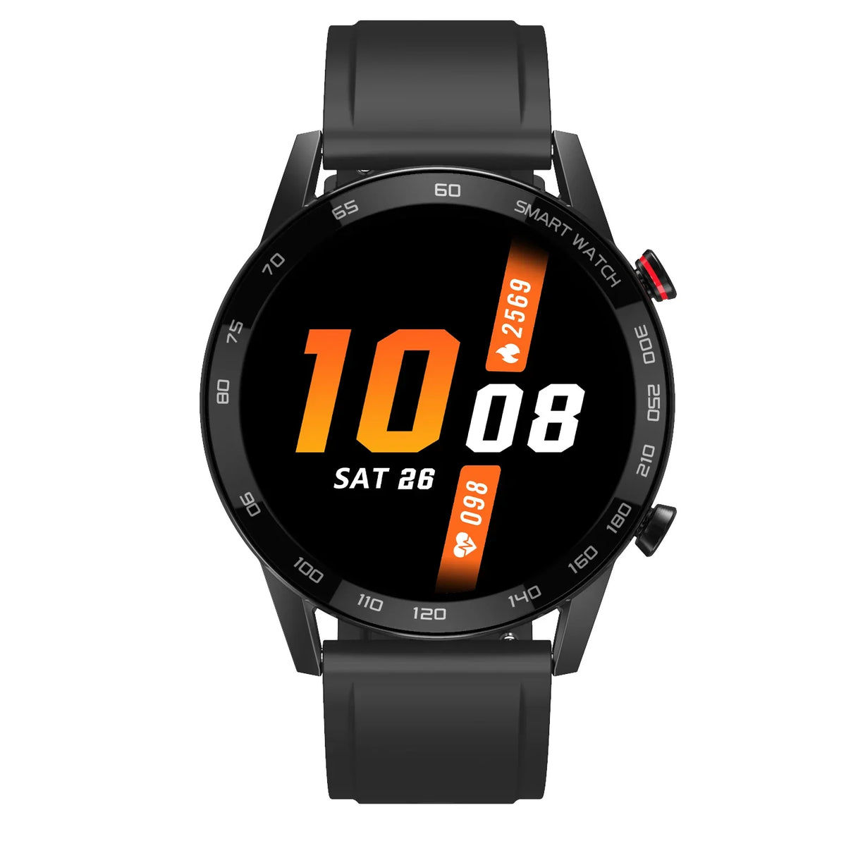 Fitness Smartwatch with Heart Rate and Interchangeable Straps