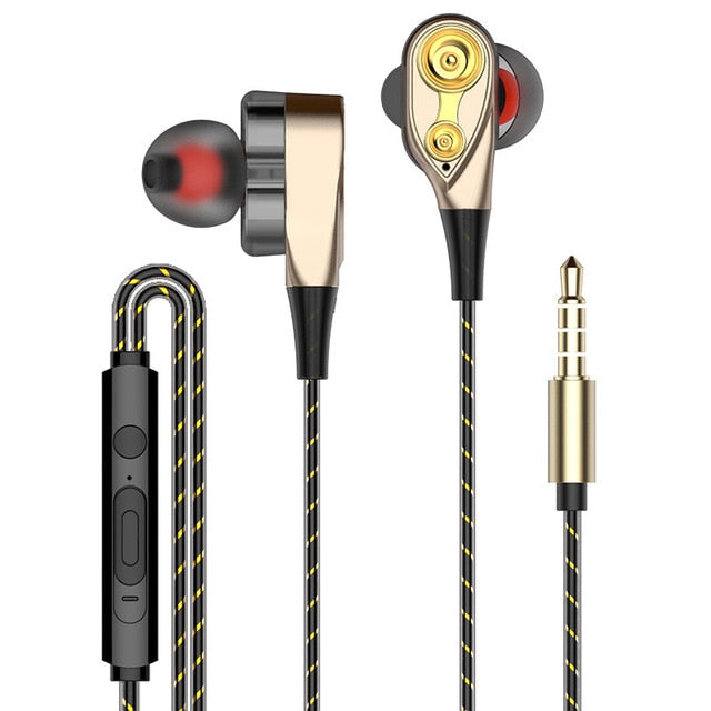 Wired Earphones with Deep Bass & Mic for iPhone, Android