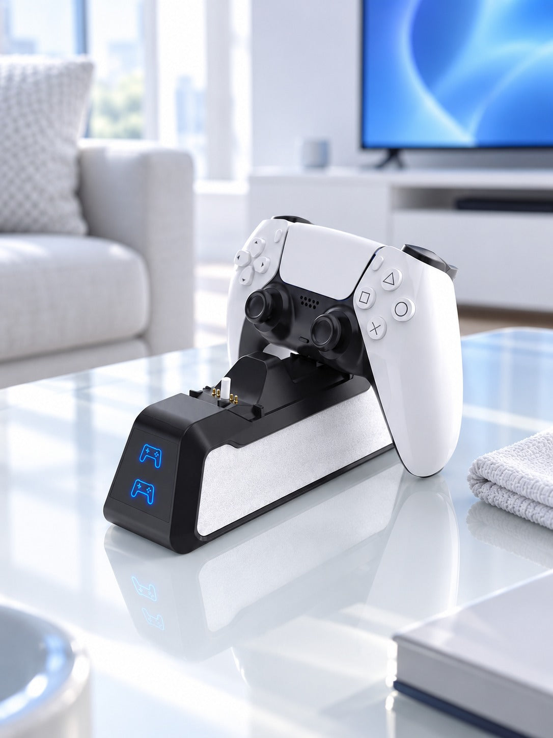 Dual PS5 Controller Charging Dock for Two Controllers