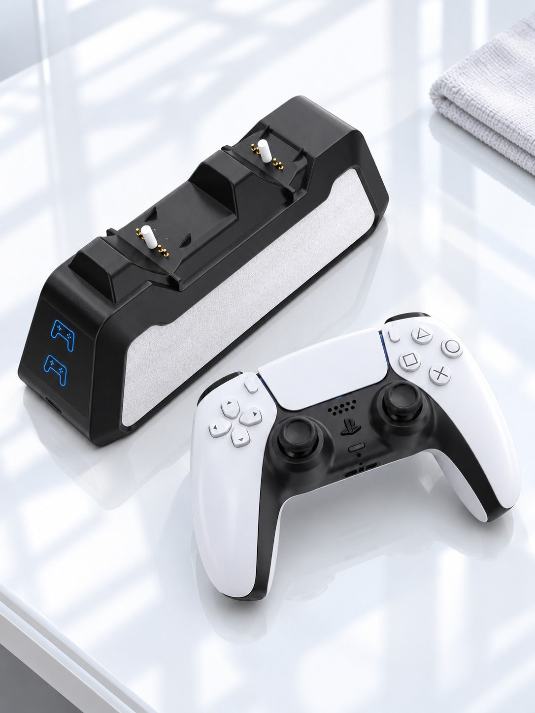 Dual PS5 Controller Charging Dock for Two Controllers