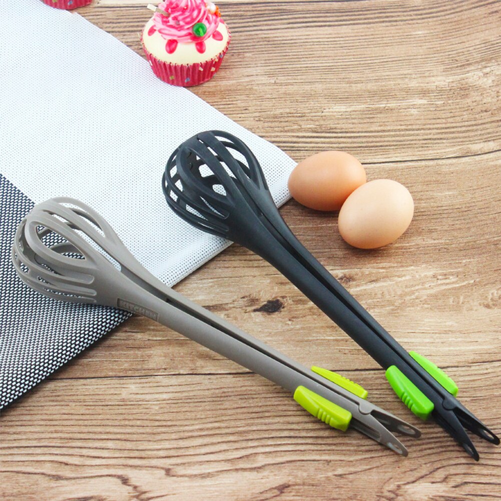 2-in-1 Egg Beater and Food Tongs for Home Baking Prep