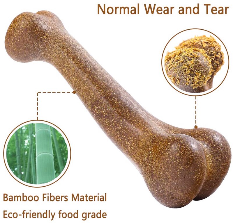 Durable Bamboo-Fiber Dog Chew Toy for Healthy Dental Care