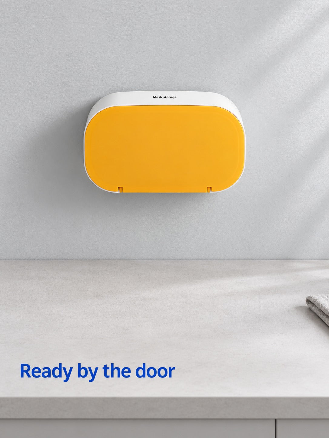 Dustproof Mask Storage Box With Lid for Desk or Wall