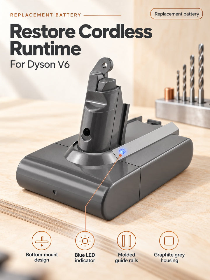 Dyson V6 Replacement Battery: Restore Cordless Runtime