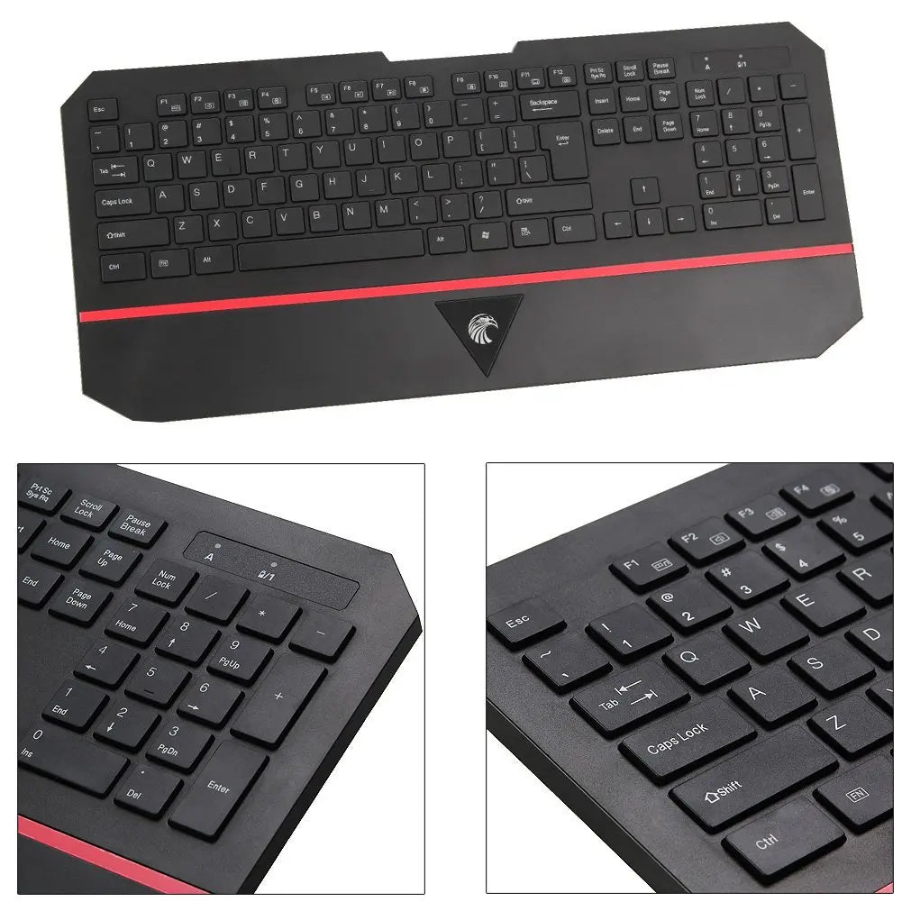 Wireless Keyboard and Mouse Combo with Numeric Keypad