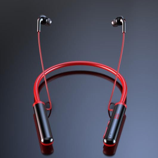 Wireless Neckband Headphones 60H Battery with LED Display