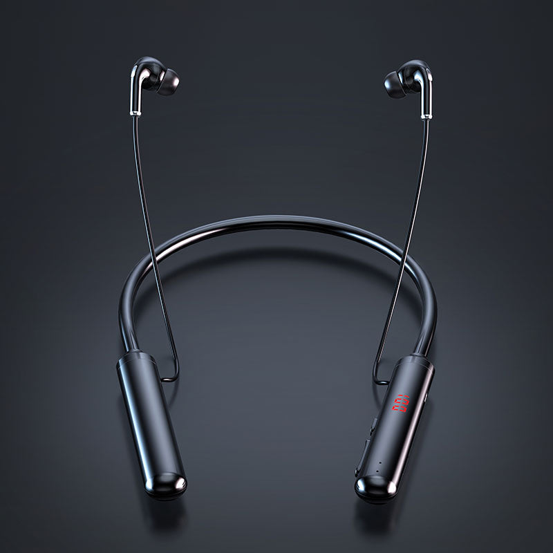 Wireless Neckband Headphones 60H Battery with LED Display