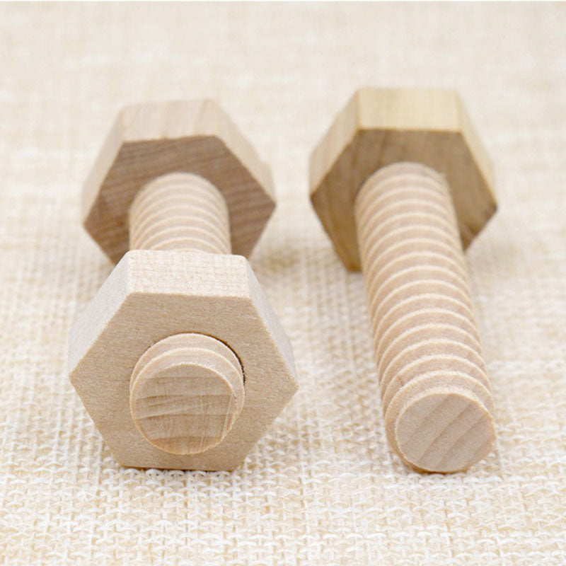 Wooden Screw Nut Toy for Fine Motor Skills Practice