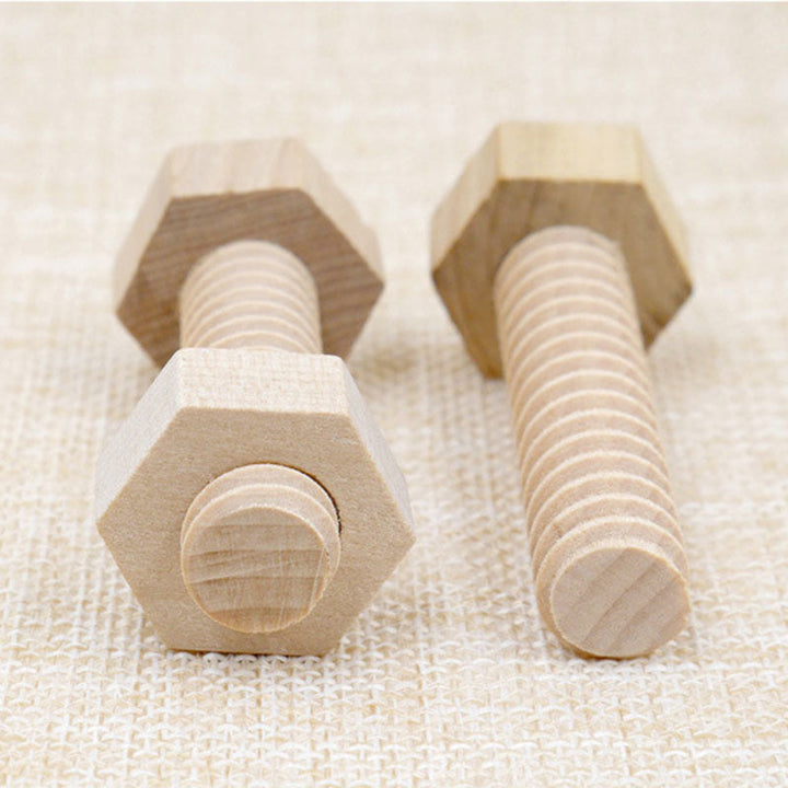 Wooden Screw Nut Toy for Fine Motor Skills Practice