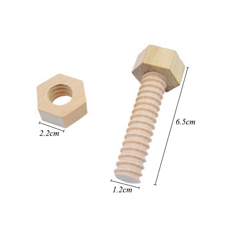 Wooden Screw Nut Toy for Fine Motor Skills Practice