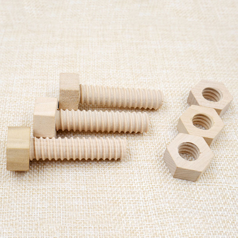 Wooden Screw Nut Toy for Fine Motor Skills Practice