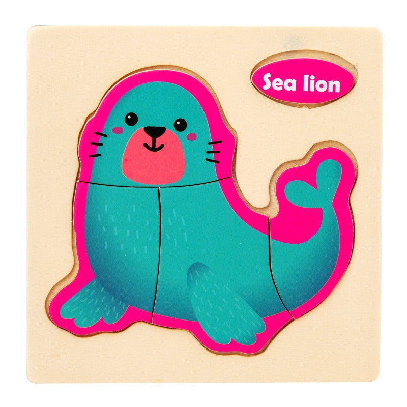 Wooden Matching Puzzles for Hands-On Early Learning