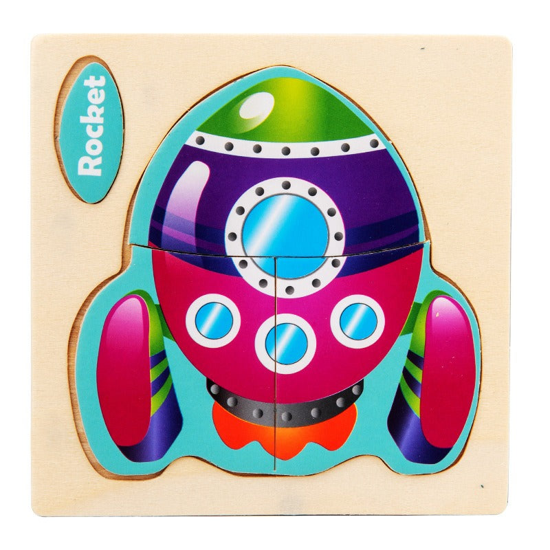 Wooden Matching Puzzles for Hands-On Early Learning