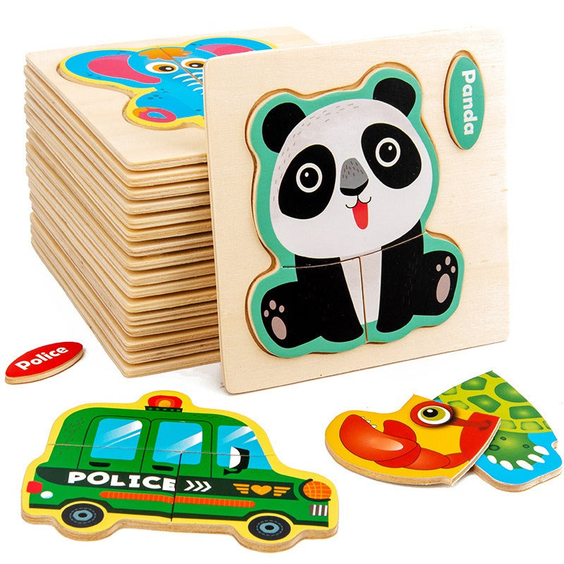 Wooden Matching Puzzles for Hands-On Early Learning