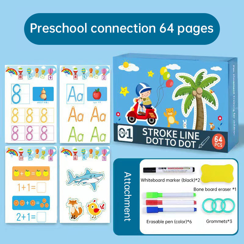 Reusable Tracing Workbook for Toddler Pen Control Practice