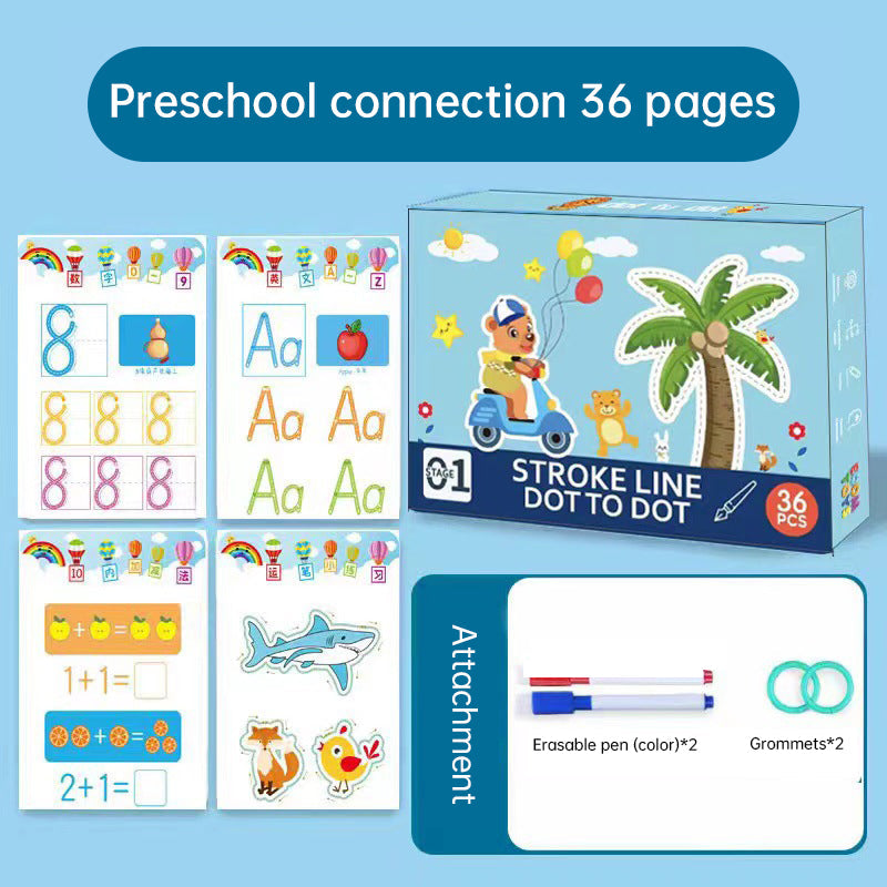 Reusable Tracing Workbook for Toddler Pen Control Practice