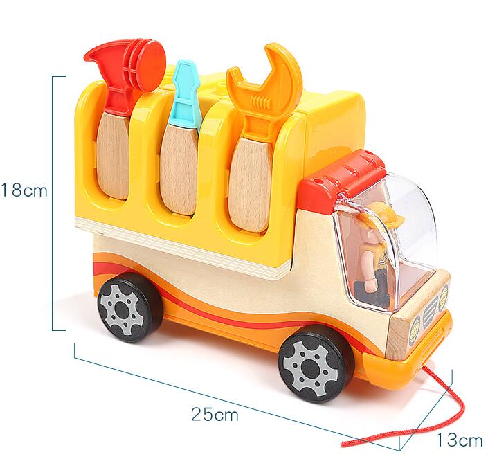 Wooden Construction Toy Truck for Hands-On Learning
