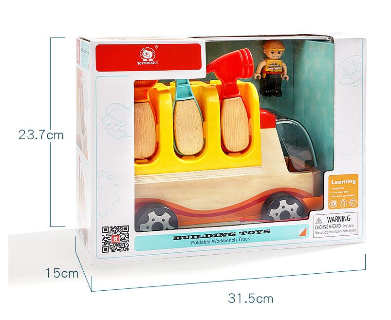 Wooden Construction Toy Truck for Hands-On Learning