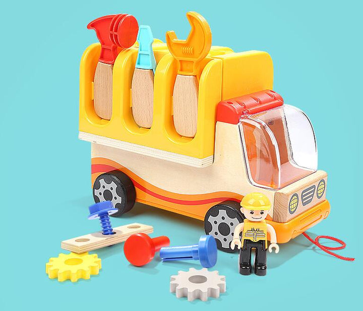 Wooden Construction Toy Truck for Hands-On Learning