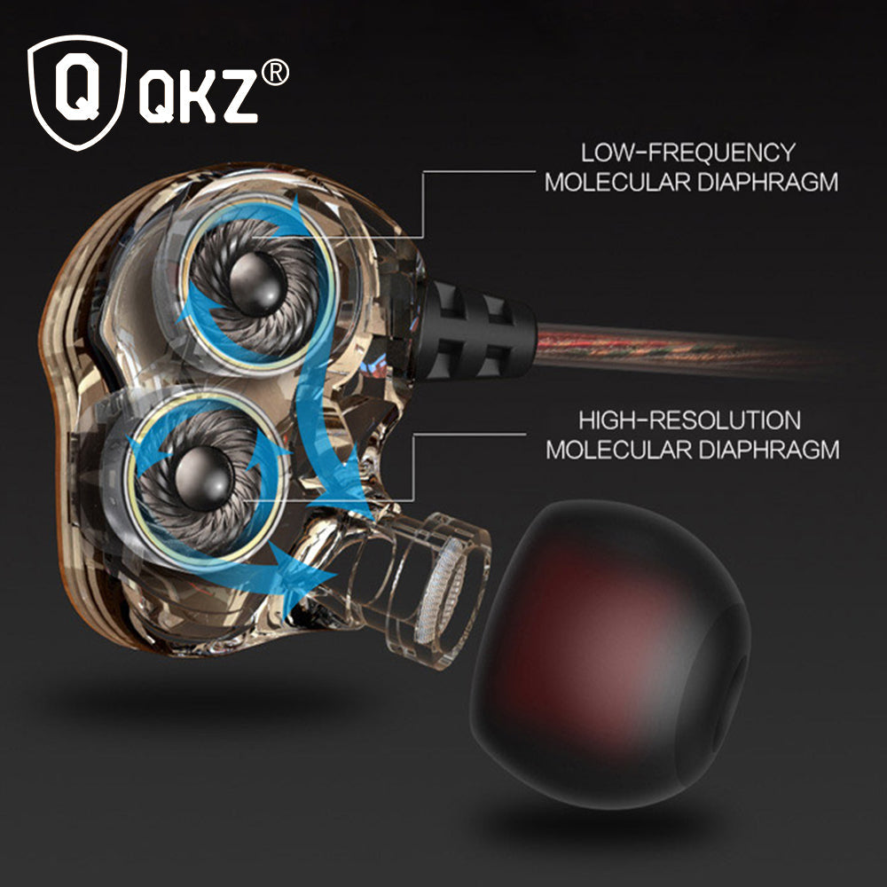 Dual Driver Wired Earphones for Clear Bass & Detail