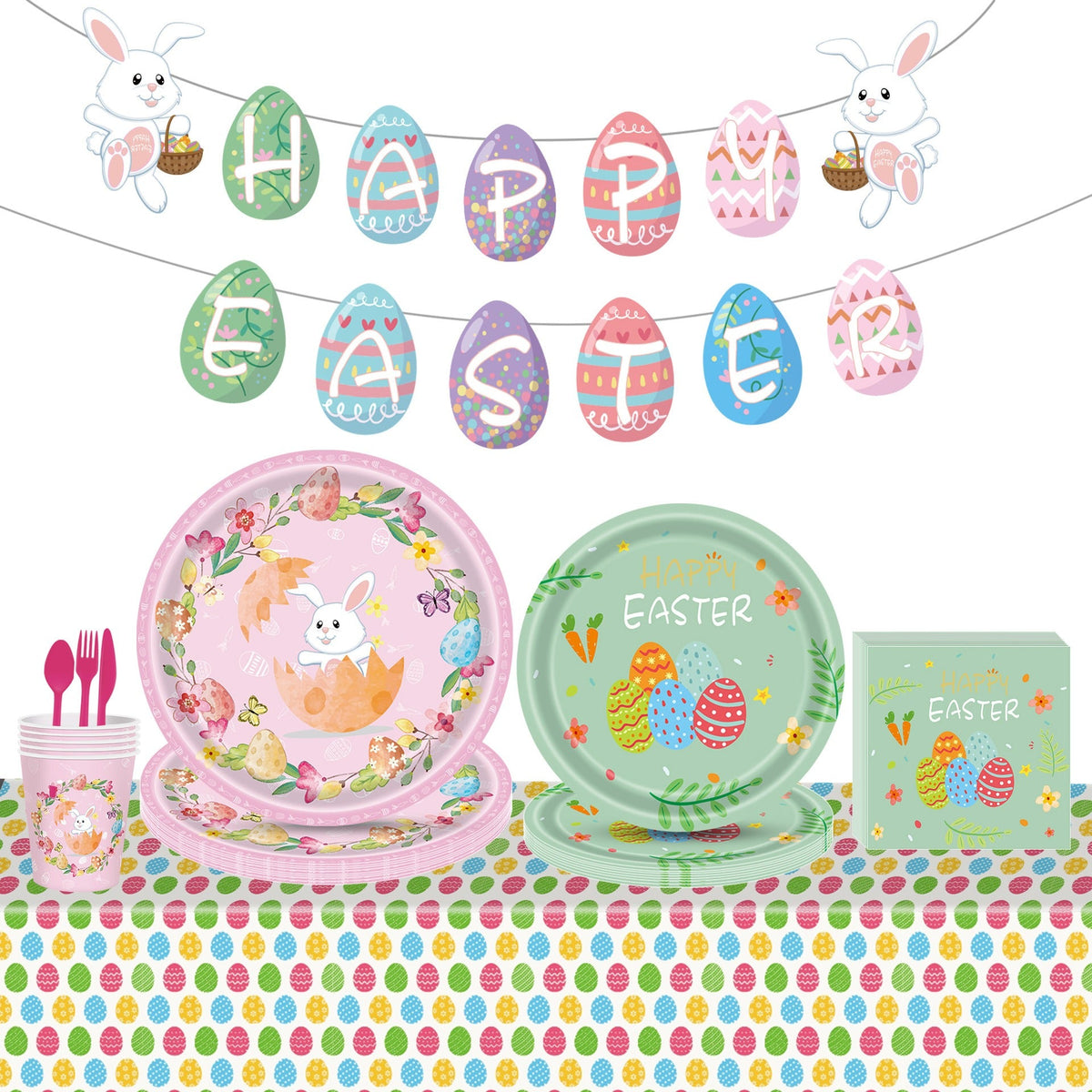 Easter Party Tableware Set for Easy Festive Hosting