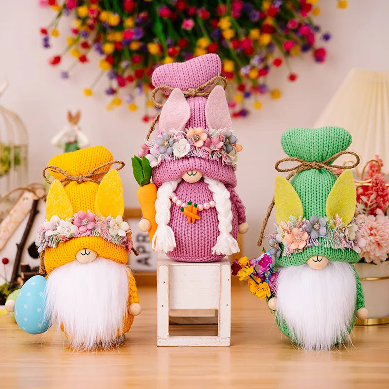 Easter Rabbit Gnome Decoration for Cheerful Spring