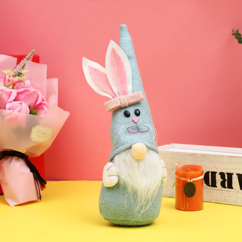 Bunny Gnome Easter Decor Set - Pastel Felt Trio