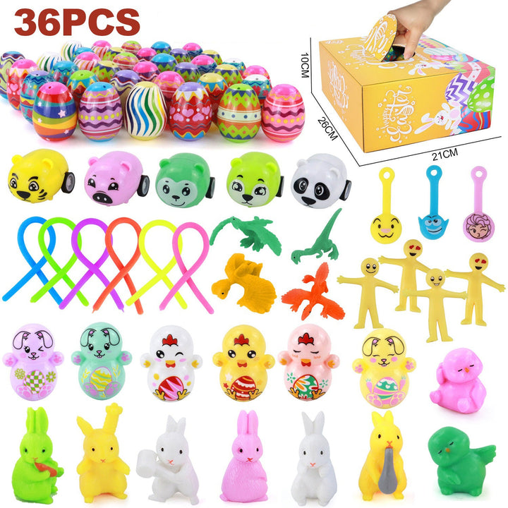 Easter Egg Set: 36-Piece Surprise Toy Gift Assortment