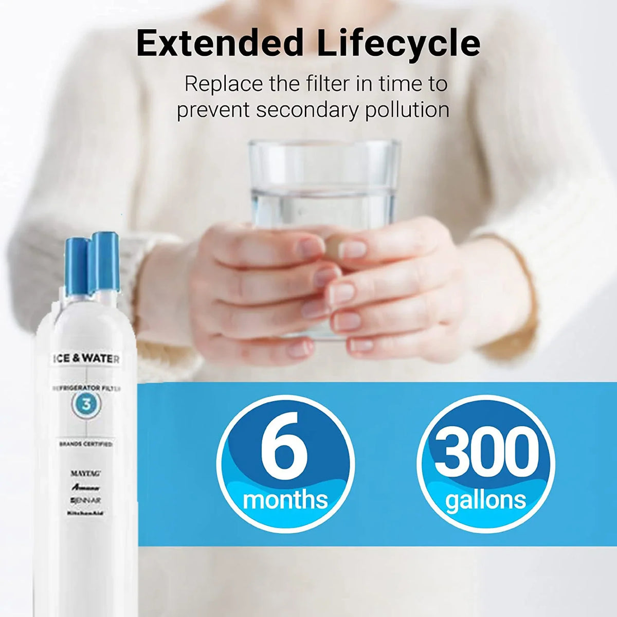 Certified Fridge Water Filter for Clean Ice and Water