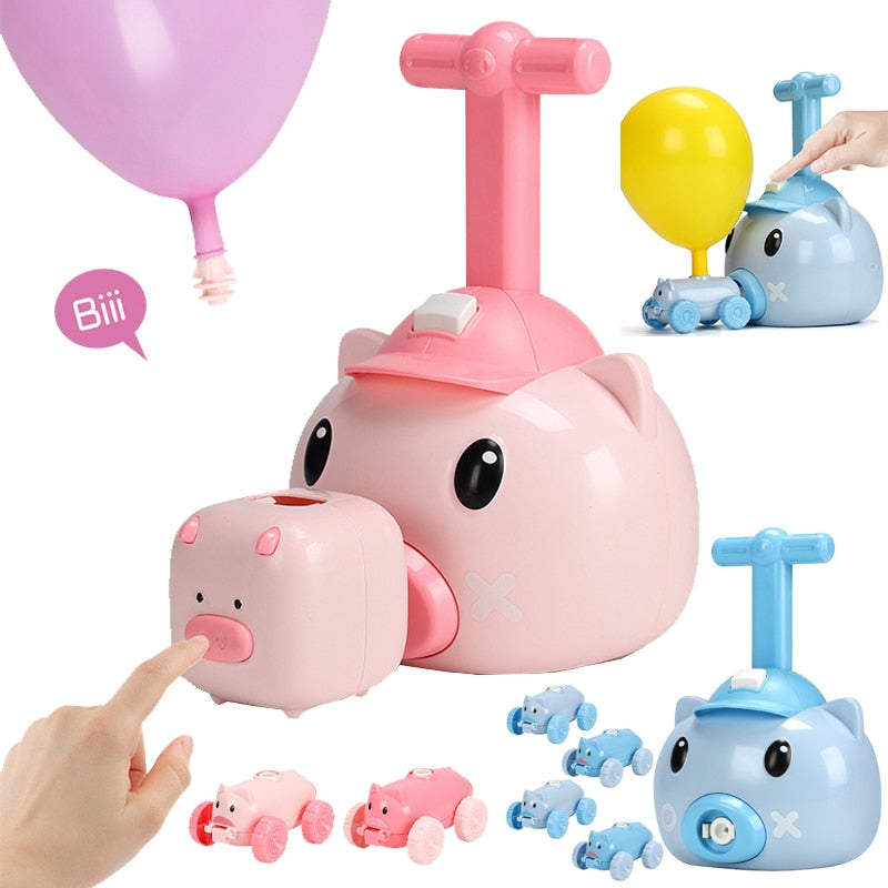 Balloon Powered Car Toy for Hands-On STEM Science Play