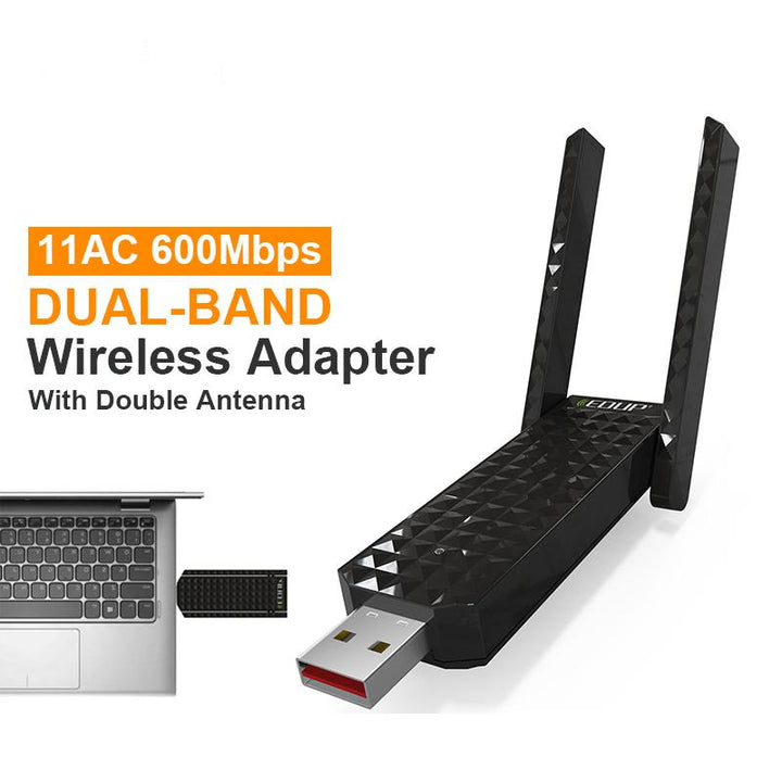 USB WiFi Adapter 802.11ac 600Mbps Dual-Band Receiver