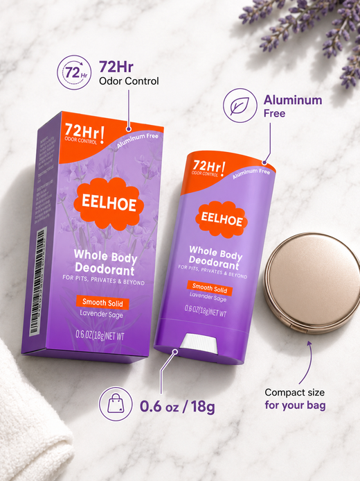 Whole Body Deodorant Stick — 72-Hour Aluminum-Free Odor