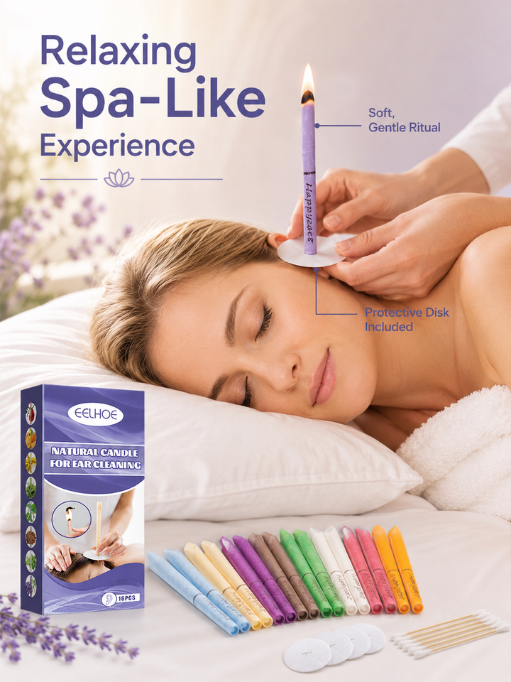 EELHOE Aromatherapy Ear Candles — 16-Piece Natural Kit