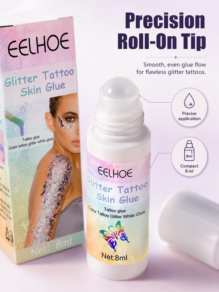 EELHOE Glitter Tattoo Skin Glue — Roll-On Body Art